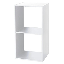 Atmosphera, Createur D'Interieur Etagère 2 Cases Mix - P. 34,5 cm x H. 67,5 cm - Blanc pas cher