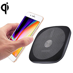 Wewoo Chargeur sans fil noir pour iPhone X & 8 & 8 Plus, Galaxy, Huawei, Xiaomi, LG, Nokia, Google et autres smartphones QI Standard 5V 1A Universel Car sans avec voyant,