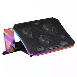 Base de refroidissement Mars Gaming Rgb pour ordinateurs portables jusqu'à 19'' + support XL