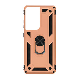 Avizar Coque Samsung Galaxy S21 Ultra Antichoc Bi-matière Bague Support Vidéo rose gold