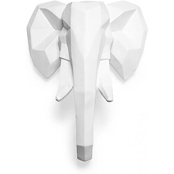 ICONIK INTERIOR Tête d'éléphant Origami Résine Blanc