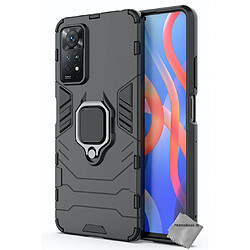 Htdmobiles Coque rigide anti choc pour Xiaomi Redmi Note 11 Pro 4G / 5G + verre trempe - NOIR