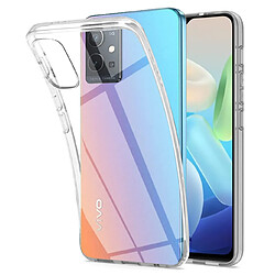 Htdmobiles Coque pour Vivo Y55 5G / Y75 5G - housse etui silicone gel fine + film ecran - TRANSPARENT TPU