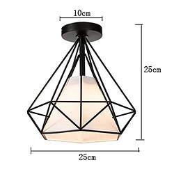 Acheter Stoex Retro Plafonnier Industrielle Cage en forme Diamant en Métal Fer Lustre Suspension Luminaire pour Salon Salle Chambre Décorer Maison Cuisine Cafe