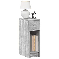 vidaXL Table de chevet avec tiroir sonoma gris 20x36x60 cm