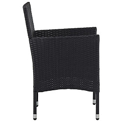 Acheter Maison Chic Mobilier à dîner 11 pcs de jardin - Ensemble table et chaises d'extérieur - Salon/Mobilier de jardin classique Résine tressée Noir -MN86946