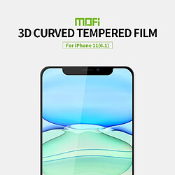 Wewoo Protection Film de verre trempé pour écran incurvé 3D anti-déflagrant 3D 9H iPhone 11 noir