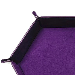 Acheter Plateau De Dés Boîte De Rangement En Cuir Pliable Support De Rangement De Bureau Violet