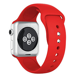 Wewoo Bracelet Bande de montre en silicone à double rivets pour Apple Watch séries 3 et 2 1 42 mm (rouge)