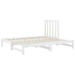 Acheter vidaXL Lit coulissant sans matelas blanc 2x(90x200) cm