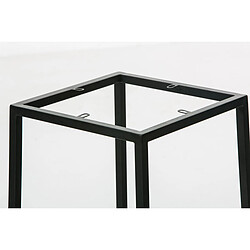 Decoshop26 Tabouret de bar avec repose-pieds design moderne tissu gris foncé et métal noir mat 10_0000043 pas cher