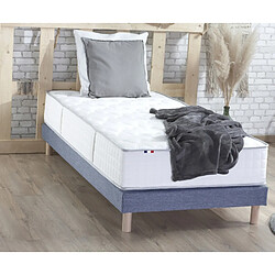 Idliterie Ensemble Matelas Ressorts + Mémoire de forme ODYSSEE + Sommier - Made in France