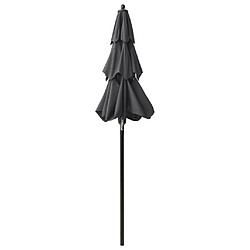 Avis vidaXL Parasol de jardin à 3 niveaux avec mât en aluminium anthracite