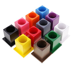 Montessori Couleur Kit 11 Porte-crayons de Couleur Jouet en Bois pour Enfants