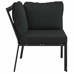 Acheter Maison Chic Chaise de jardin avec coussin - Fauteuil d'extérieurs gris 76x76x79 cm acier -MN29752