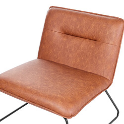 Beliani Fauteuil COTULLA Cuir PU Marron pas cher