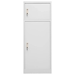 vidaXL Armoire à selles Gris clair 53x53x140 cm Acier