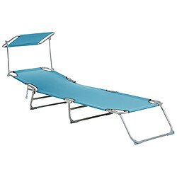 Beliani Chaise longue Métal Turquoise FOLIGNO pas cher