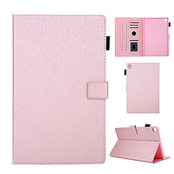 Etui en PU avec stockage de cartes rose pour votre Samsung Galaxy Tab A 10.1 (2019) T515