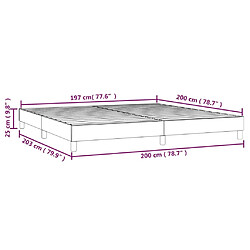 vidaXL Cadre de lit sans matelas blanc 200x200 cm similicuir pas cher