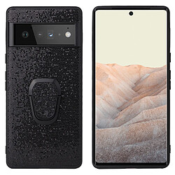 Coque en TPU + PU avec béquille, paillettes/noir pour votre Google Pixel 6