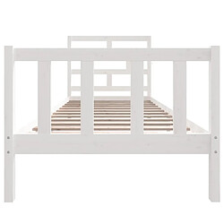 Acheter Maison Chic Lit adulte - Lit simple Cadre de lit,Structure du lit Contemporain Blanc Bois de pin massif 90x200 cm -MN29089