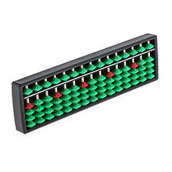 Plastique Chinois 15 Barres Abacus Soroban Bleu Outils de Calcul Math Vert