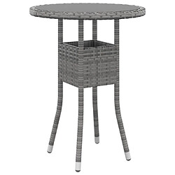 Maison Chic Salon de jardin 5 pcs | Ensemble de Table et chaises | Mobilier d'Extérieur Résine tressée Gris -GKD87663 pas cher