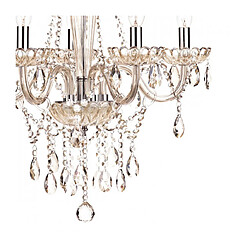 Acheter Luminaire Center Chandelier sans abats jours Raphael Chrome poli,verre à champagne 5 ampoules 70cm