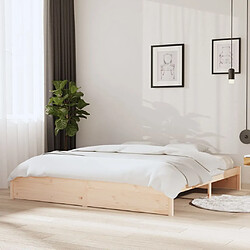 vidaXL Cadre de lit sans matelas bois massif 200x200 cm