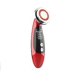 Chrono Masseur facial anti-rides, masseur lifting et raffermissant du visage, masseur facial, instrument de soin du visage pour le rajeunissement de la peau, instrument de beauté de massage(Rouge)