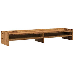 vidaXL Support de moniteur vieux bois 100x24x16 cm bois d'ingénierie