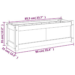 vidaXL Jardinières 2 pcs cm bois massif douglas pas cher