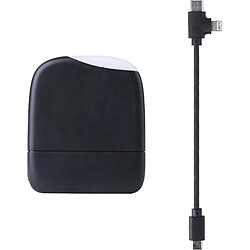 SANAG - Ice-Powerbank - Batterie Externe 5000 Mah Avec Lumière Tactile Intégrée Adaptée À Tous Les Smartphone Iphone,Samsung,Huawei,Xiaomi,Lg,Tablette En Plastique Recyclé Certifié Grs - Noir