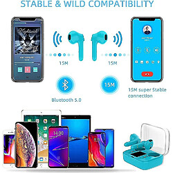 Universal Écoute YH-Bluetooth 5.0, lecture stéréo HD, micro, contrôle tactile (bleu) pas cher