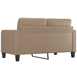 Maison Chic Canapé à 2 places,Sofa de Salon,Canapé droit Cappuccino 140 cm Similicuir -GKD363477 pas cher