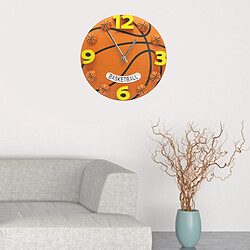 horloge murale de basket-ball pour chambre de garçons décorative pas cher