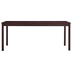 vidaXL Table à manger Marron foncé 180x90x73 cm Bois de pin