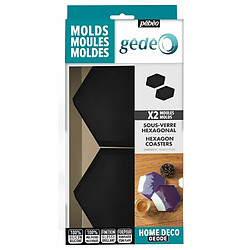 Pebeo 2 moules dessous de verre en silicone - Hexagonal