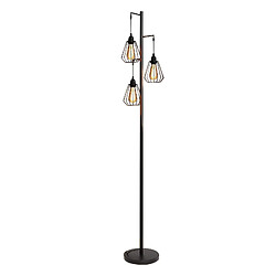 NETTLIFE Lampadaire Salon Lampadaire Vintage Noir - Vintage E27 Design Lampadaire Industriel 163CM Métal Chambre Lampadaire