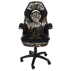 Acheter Mendler Chaise de bureau HWC-K13, chaise pivotante Gaming, ergonomique similicuir ~ camouflage-noir