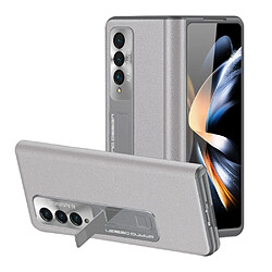 Coque en TPU + PU avec béquille pour votre Samsung Galaxy Z Fold4 5G - gris