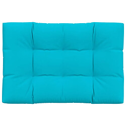 vidaXL Coussin de palette turquoise 120x80x12 cm tissu