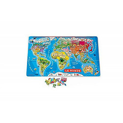 Juratoys-Janod Puzzle monde magnetique 92 pc pas cher