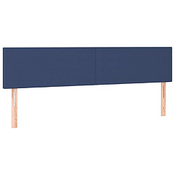 Acheter vidaXL Sommier à lattes de lit avec matelas Bleu 200x200 cm Tissu