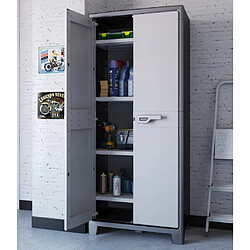 Acheter Keter Armoire de rangement avec étagères Titan Noir et gris 182 cm