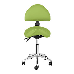 Helloshop26 Fauteuil chaise siège-selle avec dossier vert 14_0003501