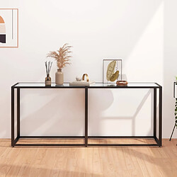 vidaXL Table console Transparent 180x35x75,5 cm Verre trempé