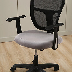 Acheter Housse Velours Stretch Housse De Protection De Siège De Chaise De Bureau Gris