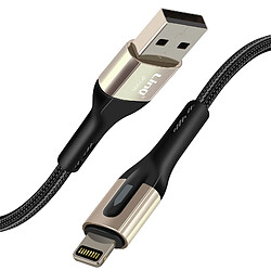 LinQ Câble USB vers Lightning Nylon Tressé 1.2m Charge Rapide 3A Noir